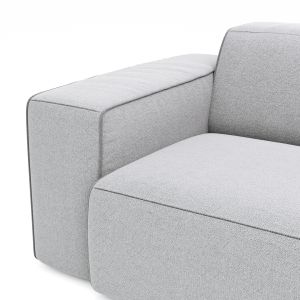 Sofa Elementos – 3-Sitzer, Stoff, Hellgrau