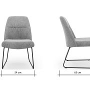 Stuhl Sagres – Stoff, Graubeige
