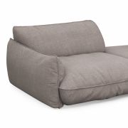 Trapezsofa Fluffy – 2-Sitzer mit Trapezelement und Abschlussteil inkl. Rückenlehne verstellbar, Stoff, Taupe