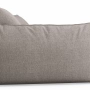 Trapezsofa Fluffy – 2-Sitzer mit Trapezelement und Abschlussteil inkl. Rückenlehne verstellbar, Stoff, Taupe