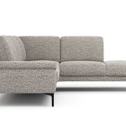 Ecksofa Matero – 2-Sitzer mit Ecke rechts, Stoff, Graubeige
