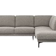 Ecksofa Matero – 2-Sitzer mit Ecke rechts, Stoff, Graubeige