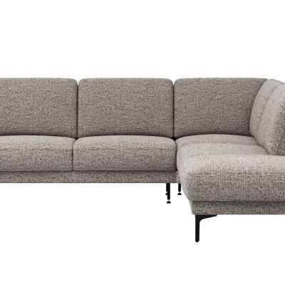 Ecksofa Matero – 2-Sitzer mit Ecke rechts, Stoff, Graubeige