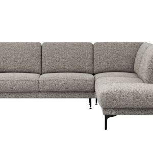 Ecksofa Matero – 2-Sitzer mit Ecke rechts, Stoff, Graubeige