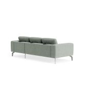 Ecksofa Benissa – 2,5-Sitzer mit Longchair rechts inkl. Sitztiefe und Rückenlehne verstellbar, Stoff, Mint