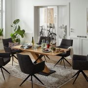 Armlehnstuhl Dinner – Stoff, Dunkelgrau