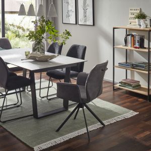 Esstisch Dinner – LB ca. 180×95 cm, Kunststoff, Hellgrau