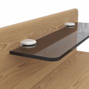 Nachttisch Lenoso – Eiche Nachbildung, Glas Champagner
