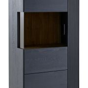 Vitrine Estana – Eiche massiv, Anthrazit