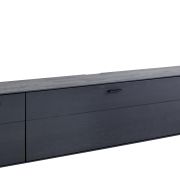 Lowboard Estana – Eiche massiv, Anthrazit