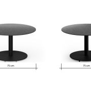 Couchtisch Camas – LBH ca. 75x75x42 cm, Keramik, Schwarz