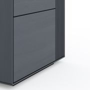 Vitrine Estana – Eiche massiv, Anthrazit
