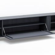 Lowboard Estana – Eiche massiv, Anthrazit