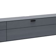 Lowboard Estana – Eiche massiv, Anthrazit
