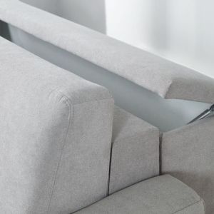 Bettbox EM Davos – Aufbewahrung, Stoff, Grau