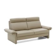 Sofa EM Dublin 2.0 – 3-Sitzer inkl. Armlehne verstellbar, Leder, Taupe