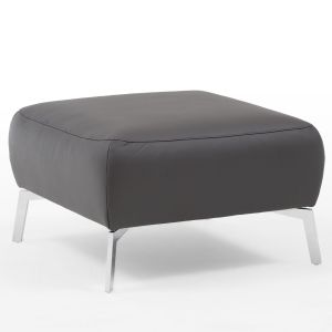 Hocker EM Venedig – Leder, Graubraun