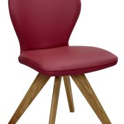 Design-Stuhl EM Zadar – Leder, Rubin